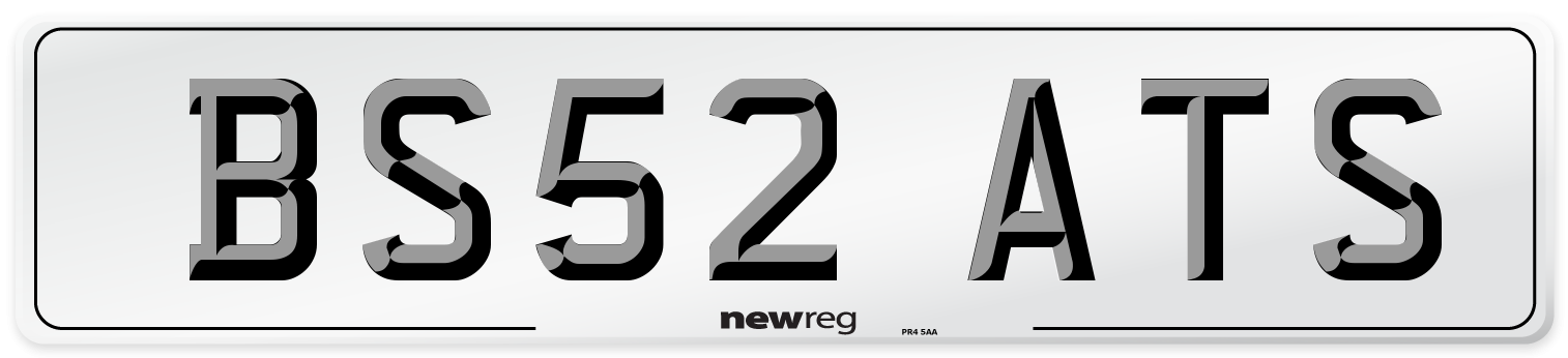 BS52 ATS Number Plate from New Reg